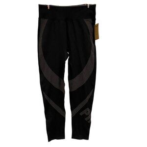 PINK Active Seamless High Waist Full Length Tight Black Gray Size XL‎ NWT